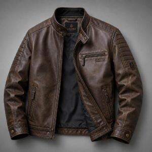 Vintage Brown Leather Jacket