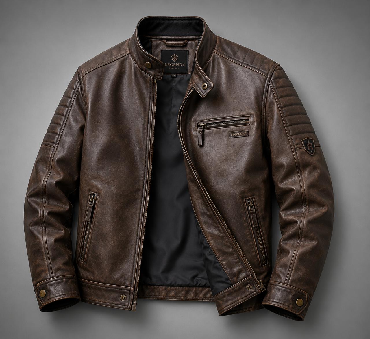 Vintage Brown Leather Jacket
