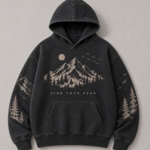 Mountain Graphic Oversized Hoodie