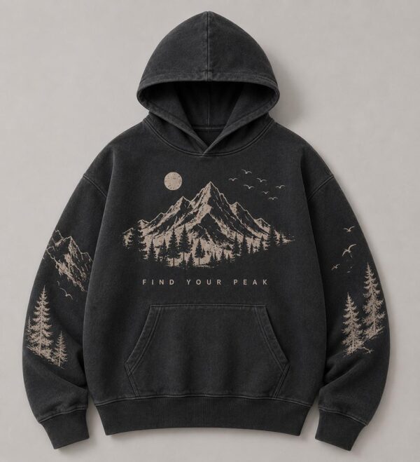 Mountain Graphic Oversized Hoodie